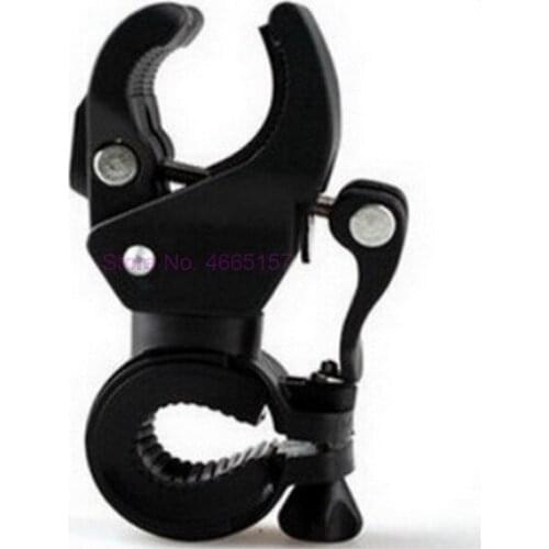 By DHL 50pcs Latest Omnipotent Plastic Bike LED Flashlight Torch Bracket Holder Mount Front Light Lamp Clip for Bicycle
