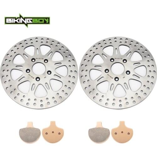 BIKINGBOY Front Brake Discs Disks Rotors Pads FXDL Low Rider FXRS FXR Super Glide FXRT Sport Glide FLHTC Electra Glide 90 91 92