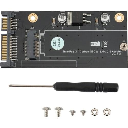 For Lenovo Thinkpad X1 Carbon 20+6 Pin SSD to SATA 2.5 Adapter Riser Card