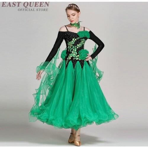 Ballroom dance competition dresses waltz standard tango flamenco dance dress stage clothing long dancewear FF1023