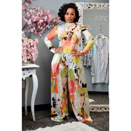 Casual Long-Sleeved T-Shirt + Trousers Two-Piece Suit African Ladies Suit Autumn Print Slim Sportswear Tuta Donna Elegante Lunga