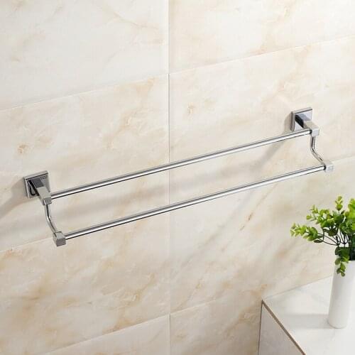 Vidric simple personalized Continental sanitary towel full double pole double-decker copper bathroom towel bar pendant