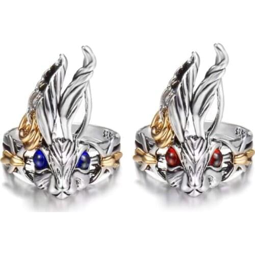 Adjustable Vintage Hippie Chic Handmade Rabbit Bunny Animal Knuckles Rings for Women Girls Charm Gift Fashion Jewelry