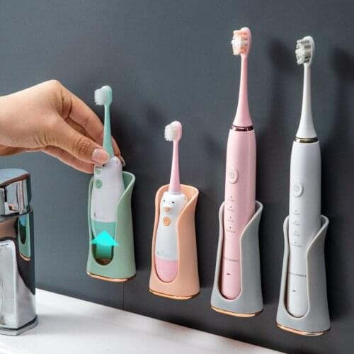 Silicone Electric Toothbrush Holder Wall-Mounted Traceless Toothbrush Organizer Storage Stand Rack Bathroom Accessories