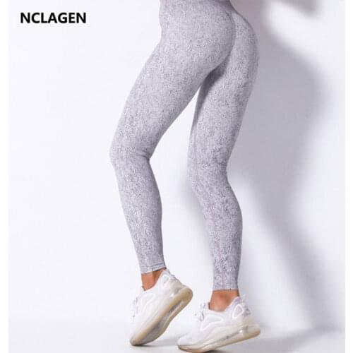 NCLAGEN Leggings Sport Women Fitness High Waist Digital Printing Yoga Pants Squat Proof Gym Tights Workout Elastic Sweatpants