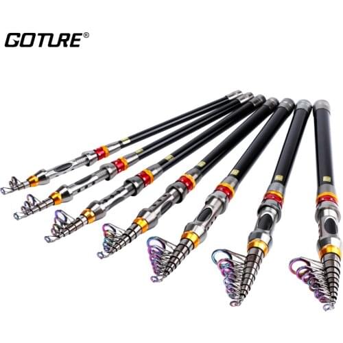 Goture Telescopic Fishing Rod Carbon Fiber 1.8m 2.1m 2.4m 2.7m 3.0m 3.6m Sea Boat Rock Fishing Pole for Carp Bass Jigging Rod