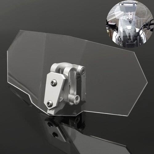 Unversal Airflow Adjustable Windscreen Wind Deflector Motorcycle Windshield FOR tdm 900 bmw gs 800 benelli 502c x adv