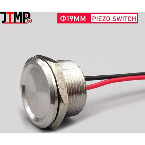 Waterproof Capacitive Touch Button 19mm Mount hole 200MA 24VDC Metal Piezo Switch