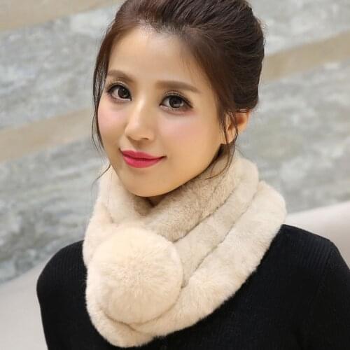 Svadilfari New Fashion Women Whole set rabbit skin Rex rabbit fur scarf Real Natural 100% Rabbit Fur Scarves Wholesale retail