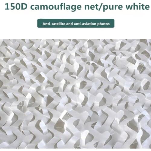 1.5m*1.5m-3m*4m pure white camping camouflage net beach camouflage Oxford net garden decoration net shade tent