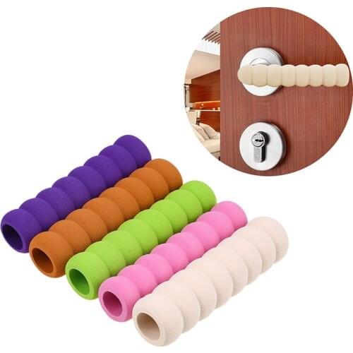 1PC Door Knob Covers Soft Foam Rubber Guard Protector Spiral Door Handle Anti-collision Protection Cover Baby Safety Supplies