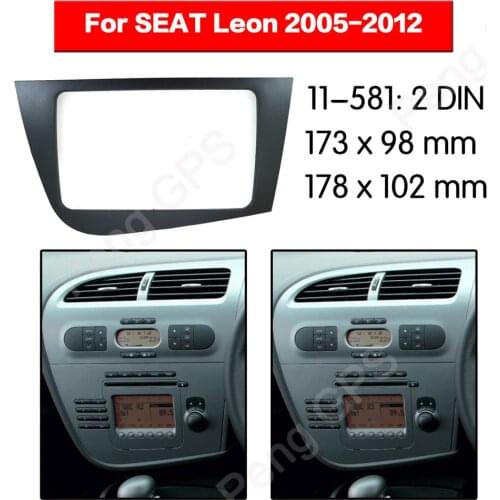 2 DIN Car Radio stereo Fitting install Trim Kit adapter fascia For Seat Leon 2005 2006 2007 2008 2009 2010 2011 2012 frame Audio