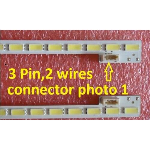 2 Pieces/lot SSL480-3E2K LJ64-03260B LED strip SLED 2012SGS48 7030 64 REV1.0 64 LEDs 520MM,used parts,no with Metal plate