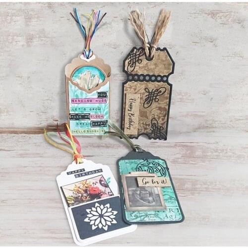 2021 New Cut Die Label Tag Metal Cutting Dies Mold Cards Scrapbooking Paper Craft Knife Mould Blade Punch Stencils