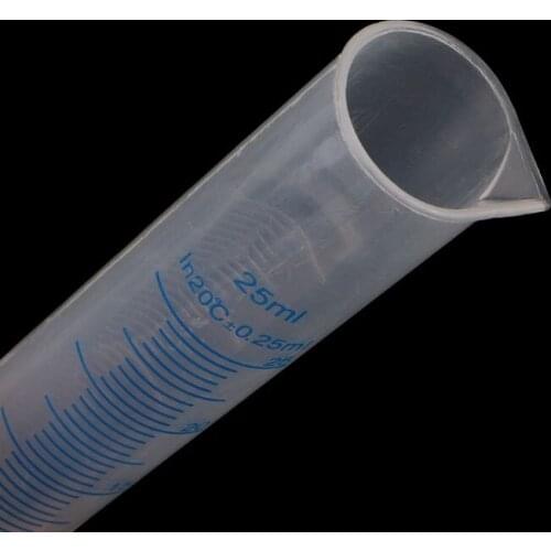 25mL Measuring Cylinder Laboratory Test Graduated Liquid Trial Tube Jar Tool New B36C
