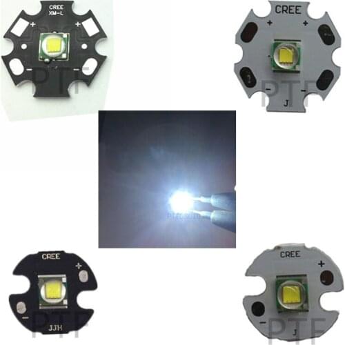 5 PCS XML XM-L1 T6 LED U2 10W WHITE High Power LED Emitter with 12mm 14mm 16mm 20mm PCB for DIY Flash Light LED Headlamp