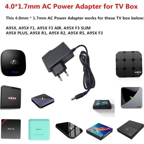 5v 2a carregador fonte de alimentação adaptador dc 4.0*1.7mm para android tv box a95x f3 air a95x r5 a95x r3