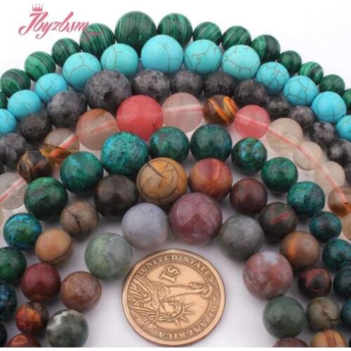 6-14mm Smooth Round Graduated Stone Beads For Woman Fashion Style Jewelry Making Necklace Lady Gift 18" Free Shipping Wholesale