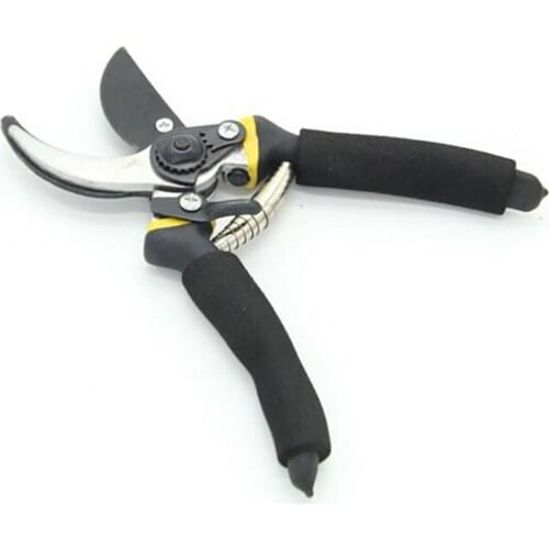 8 Inch Professional Manual Bypass Pruning Shears, Garden Scissors, Branch Pruners with Heavy Duty 50# Steel Blade, Sponge Handle