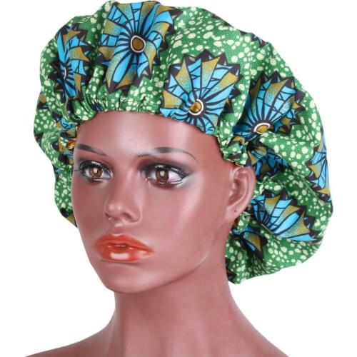 African Print Turban Inner Satin Wax Bonnet National Style Turbantes for Women