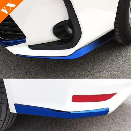 For Toyota Corolla 2019 2020 2021 Accessories Stainless Car Front Head Side Bumper Guard Protect Corner decor sticker Cover
