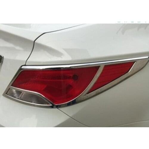 For Hyundai Verna Solaris 2014-2017 Car Styling Before Rear Cover Taillight Cover Decoration Trim Abs Chrome