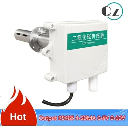 Duct mounted carbon dioxide sensor duct co2 temperature humidity sensor Industrial and agricultural detector Co2 4-20Ma RS485