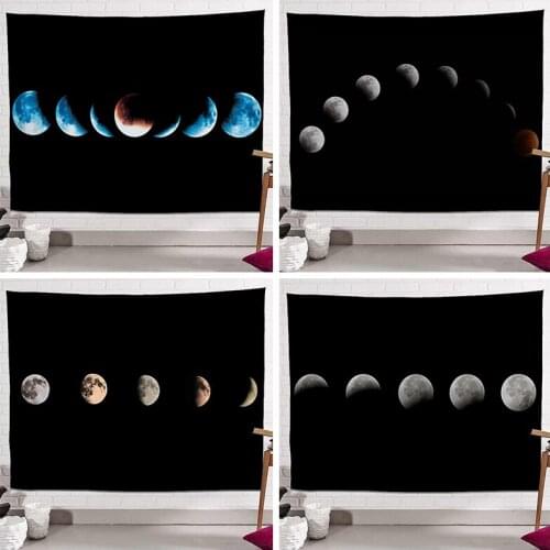 India Moon Tapisserie Bedside Decoration Background Cloth Bedroom Wall Cloth Dormitory Tapestry Boho Decoration Home Decor Mural