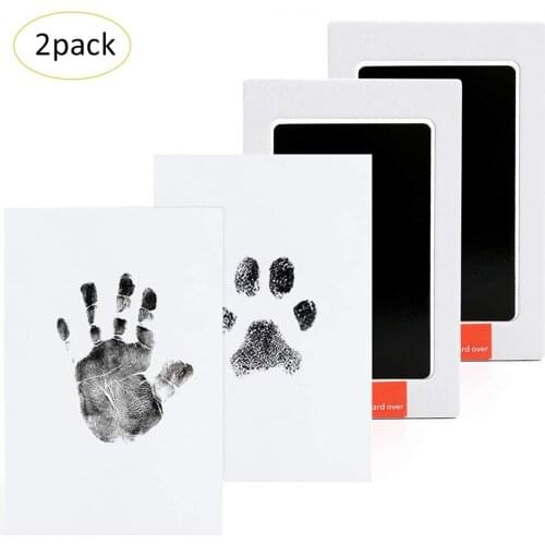 Baby Paw Print Pad Foot Print Photo Frame Pad Inkless Wipe Baby Kit-Hand Foot Print Keepsake Newborn Footprint Handprint Hot