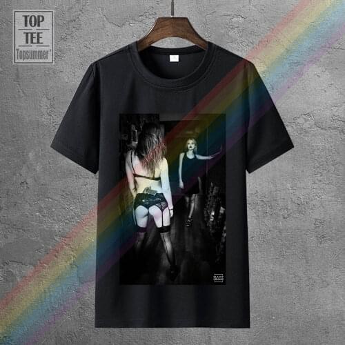 Trust Nobody Hot Sexy Girls Hipster Swag Trippy Gun Men T Shirt Print Cotton Short Sleeve T-Shirt