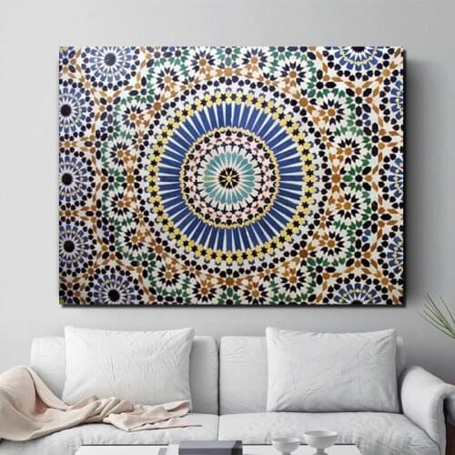 Islamic Mosque Canvas Painting Print Living Room Home Decoration Modern Wall Art Oil Painting Poster Pictures Accessories Art