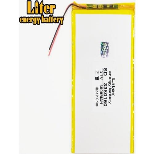 Good Qulity 3380150 3.7V 6000mAH Li-ion battery for Tablet computer 8 inch 9inch 10inch