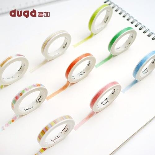 Crayon style DIY Dividing Line 7mm*7m Slim Washi Tape Office Adhesive Tape DIY Decorative Border Scrapbooking Masking Tape