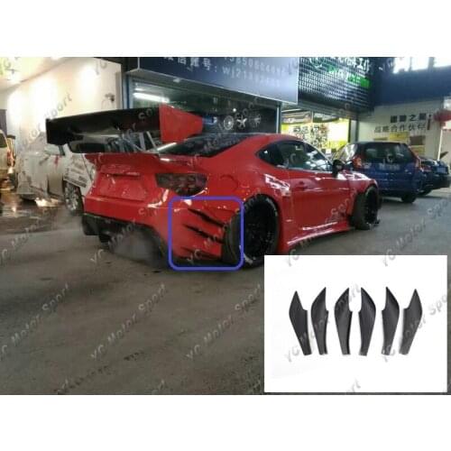 Carbon Fiber GRD X PD Ver.3 Aero Style Rear Bumper Canard 6pcs Fit For 2012-2016 GT86 FT86 ZN6 FRS BRZ Rear Canards