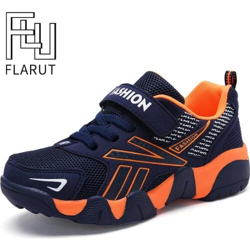 FLARUT Kids Shoes Spring Children Running Shoes Outdoor Casual Sports Girls Basket Sneakers Comfort Air Mesh Boys Trainers Black