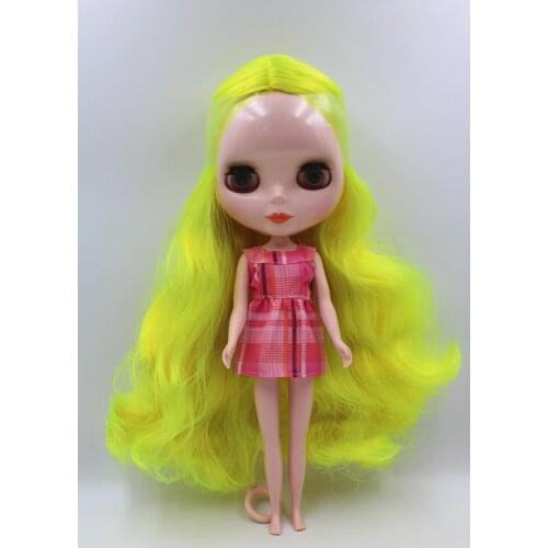 Special sale doll yellow hair Blygirl Blyth doll normal body 7 joint nude doll DIY doll normal skin
