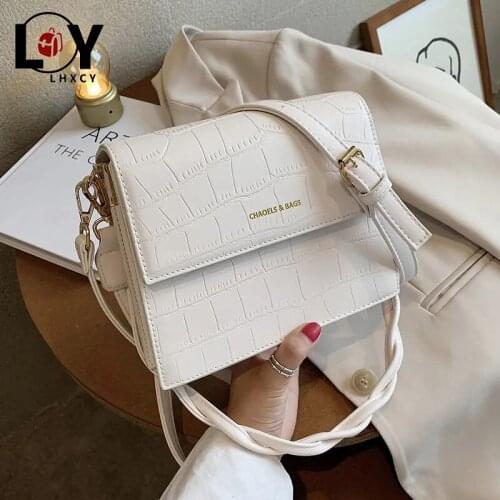 LHXCY High Quality Crocodile Pattern Clamshell Shoulder Bag Fashion Soft Luxury Designer Handbags Casual Shopping Crossbody Bags