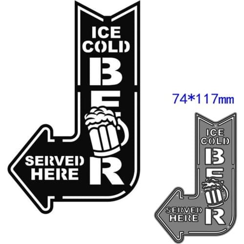 Metal cutting dies cut die mold beer decoration Scrapbook paper craft knife mould blade punch stencils dies