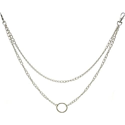 Metal Pant Chain For Unisex Punk Trousers Jean Keychain Silver Ring Key Chains Jewelry Women Accessories