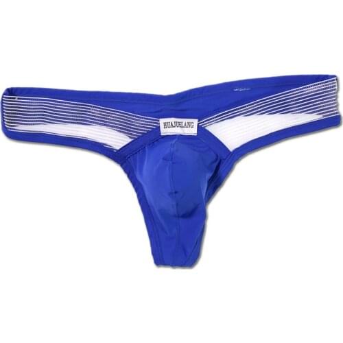 Mens Thongs Men Ultra-thin G Strings and Thongs Men Pouch Ice Silk Underwear Breathable Low Rise Panties