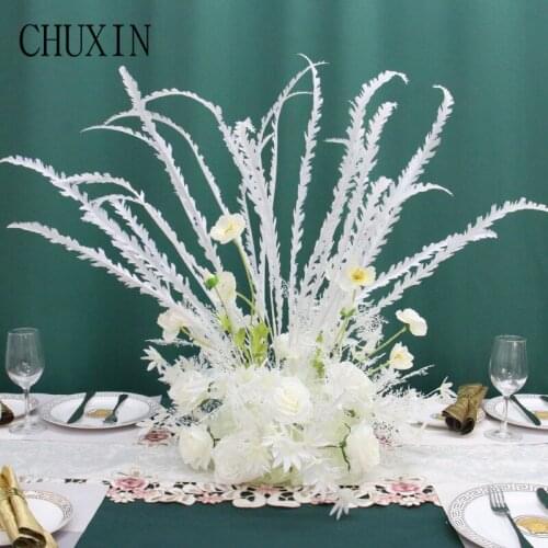 Pampas Grass Wedding Flower Ball Simulation Flower Wreath Desktop Decoration For Wedding Banquet Restaurant DIY Decoration