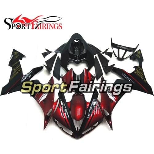 Full ABS Plastic Injection Motorcycles Fairings for Yamaha YZF1000 R1 2004 2005 2006 Red Black Sportbike Cowlings Or Covers hull