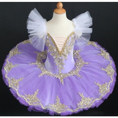 Pureple blue Professional Ballet Tutu Child Kids Girls Adulto Swan Lake Dress Women Pancake Tutu Ballerina Dance Costumes Party