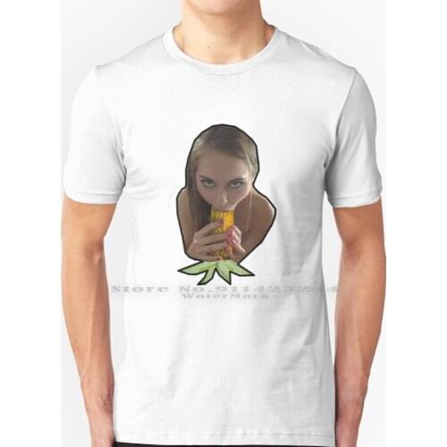 Riley Reid Sucking Corn - Cornstars Series ( Banner ) T Shirt 100% Pure Cotton Riley Reid Banner Corn Stars