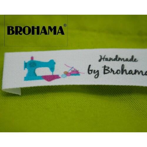 Sewing labels / custom brand labels, clothing labels, fabric 100% cotton, High quality printing, Sewing machine (MD0504)