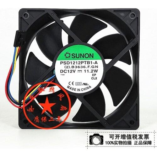SUNON PSD1212PTB1-A (2).B3636.F.GN Server Cooling Fan DC 12V 11.2W 120x120x25mm 4-wire