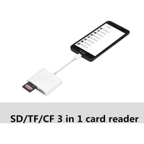 Type-C SD TF CF card Reader Smart Camera SD Memory Card Reader Adapter for Huawei P20 P30 Xiaomi 8 Samsung S8 S 3 in one