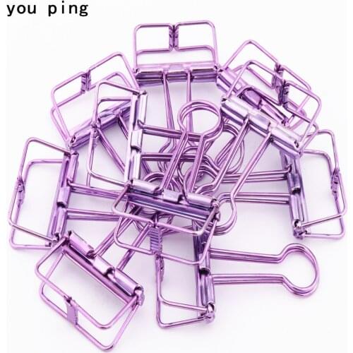High quality 93 Purple metal 48mm 32mm 19mm Binder clip for decorative clips Student School Office Supplies