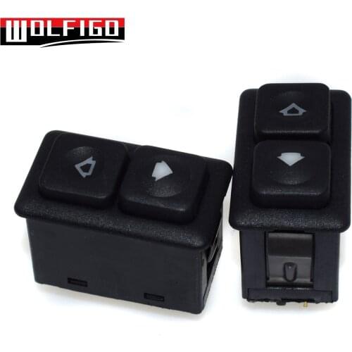 WOLFIGO New Set 2 PCS Illuminated Power Window Switch 5 Pins For BMW E23 E24 E28 E30 61311381205