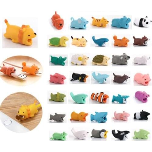 Cable Bite Cartoon Animal Cable Protector Wire Winder Data Line Cord For Iphone USB Charging Protective Cover Winder Organizer